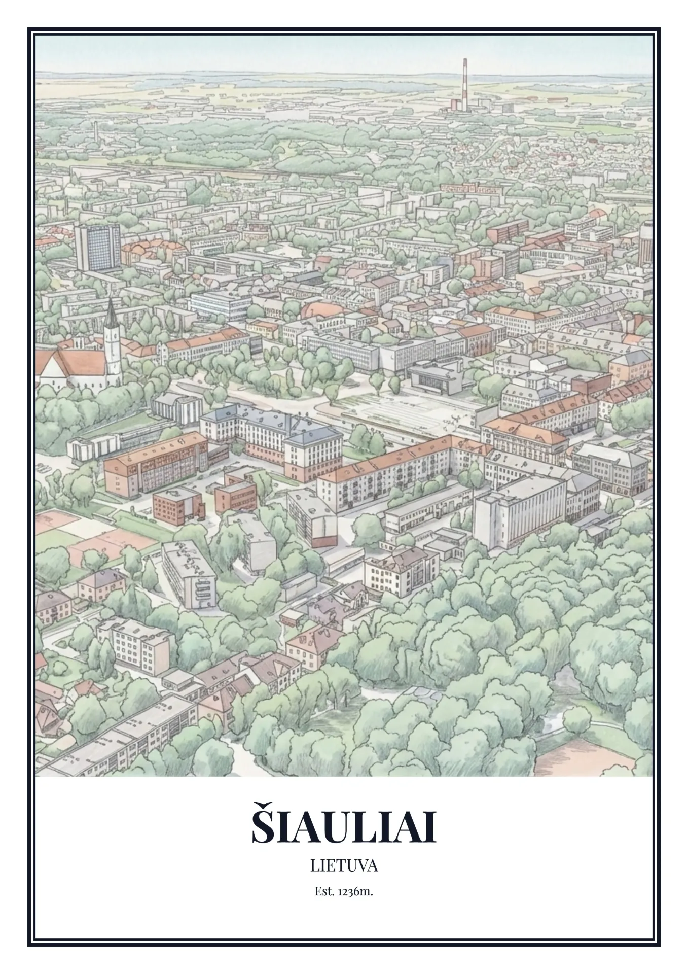 Šiauliai Town Poster